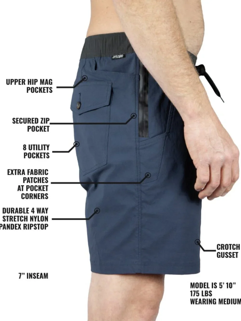 Off The Grid Surplus Thunderbird Short - Grey Blue
